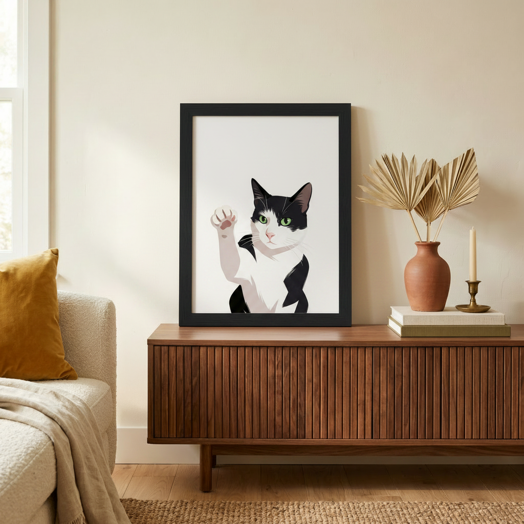 Modern Minimal Pet Portrait Poster